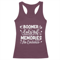Baby Boomer Generation Racerback Tank Top Lots Of Memories No Evidence - Wonder Print Shop