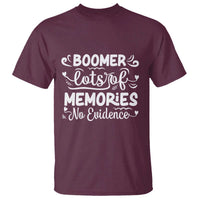Baby Boomer Generation T Shirt Lots Of Memories No Evidence - Wonder Print Shop