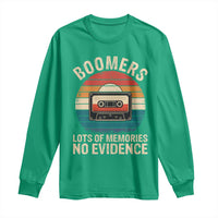 Funny Baby Boomers Lots Of Memories No Evidence Gift Long Sleeve Shirt - Wonder Print Shop