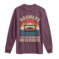 Funny Baby Boomers Lots Of Memories No Evidence Gift Long Sleeve Shirt - Wonder Print Shop