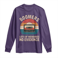Funny Baby Boomers Lots Of Memories No Evidence Gift Long Sleeve Shirt - Wonder Print Shop