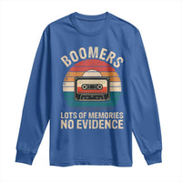Funny Baby Boomers Lots Of Memories No Evidence Gift Long Sleeve Shirt - Wonder Print Shop