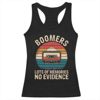 Funny Baby Boomers Lots Of Memories No Evidence Gift Racerback Tank Top - Wonder Print Shop