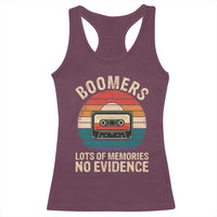 Funny Baby Boomers Lots Of Memories No Evidence Gift Racerback Tank Top - Wonder Print Shop
