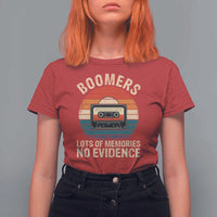 Funny Baby Boomers Lots Of Memories No Evidence Gift T Shirt For Women - Wonder Print Shop