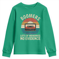 Funny Baby Boomers Lots Of Memories No Evidence Gift Youth Sweatshirt - Wonder Print Shop