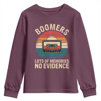 Funny Baby Boomers Lots Of Memories No Evidence Gift Youth Sweatshirt - Wonder Print Shop