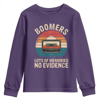 Funny Baby Boomers Lots Of Memories No Evidence Gift Youth Sweatshirt - Wonder Print Shop