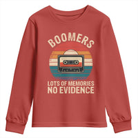 Funny Baby Boomers Lots Of Memories No Evidence Gift Youth Sweatshirt - Wonder Print Shop