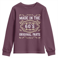 Made In The 60s Original Parts Youth Sweatshirt Vintage Baby Boomer Gift - Wonder Print Shop