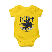 F Caw F Baby Onesie Baby Boomer University Funny Gift - Wonder Print Shop