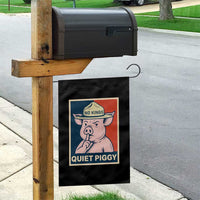 Funny No Kings Quiet Piggy Meme Garden Flag Political Humor Gift - Wonder Print Shop