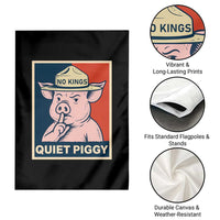 Funny No Kings Quiet Piggy Meme Garden Flag Political Humor Gift - Wonder Print Shop