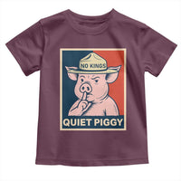 Funny No Kings Quiet Piggy Meme Toddler T Shirt Political Humor Gift - Wonder Print Shop