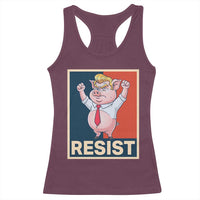 Funny Freedom Pig Resistance Movement Political Satire Meme Gift Racerback Tank Top - Wonder Print Shop