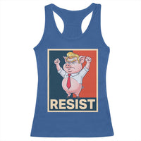 Funny Freedom Pig Resistance Movement Political Satire Meme Gift Racerback Tank Top - Wonder Print Shop