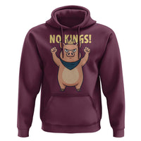 No Kings Pig Hoodie Resistance Movement Anti Authoritarian Gift - Wonder Print Shop
