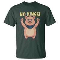 No Kings Pig T Shirt Resistance Movement Anti Authoritarian Gift - Wonder Print Shop