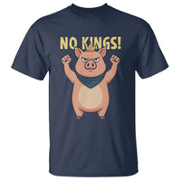 No Kings Pig T Shirt Resistance Movement Anti Authoritarian Gift - Wonder Print Shop