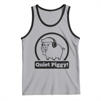 Funny Quiet Quiet Piggy Meme Tank Top Anti Fascist Political Parody Gift - Wonder Print Shop
