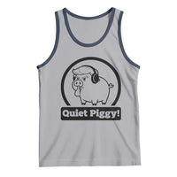 Funny Quiet Quiet Piggy Meme Tank Top Anti Fascist Political Parody Gift - Wonder Print Shop