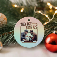 MLK And Malcolm X Ceramic Ornament They Not Like Us Revolutionary Leaders - Wonder Print Shop