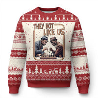 MLK And Malcolm X Ugly Christmas Sweater They Not Like Us Revolutionary Leaders - Wonder Print Shop