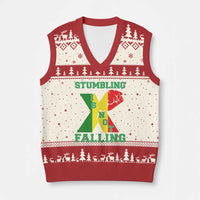 Stumbling Is Not Falling V-Neck Knit Sweater Vest African American Black History Month TS12