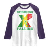 Stumbling Is Not Falling Raglan Shirt African American Black History Month TS12