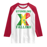Stumbling Is Not Falling Raglan Shirt African American Black History Month TS12