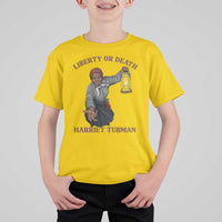 Harriet Tubman Freedom Quote T Shirt For Kid Liberty Or Death - Wonder Print Shop