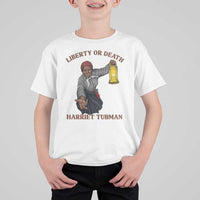 Harriet Tubman Freedom Quote T Shirt For Kid Liberty Or Death - Wonder Print Shop