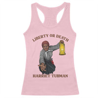 Harriet Tubman Freedom Quote Racerback Tank Top Liberty Or Death - Wonder Print Shop
