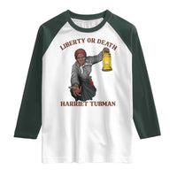 Harriet Tubman Freedom Quote Raglan Shirt Liberty Or Death - Wonder Print Shop