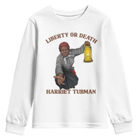 Harriet Tubman Freedom Quote Youth Sweatshirt Liberty Or Death - Wonder Print Shop