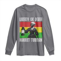 Harriet Tubman Women Leadership Long Sleeve Shirt Liberty Or Death - Wonder Print Shop