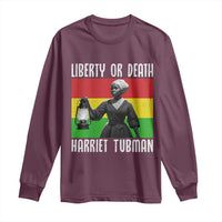 Harriet Tubman Women Leadership Long Sleeve Shirt Liberty Or Death - Wonder Print Shop