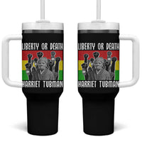 Harriet Tubman Tumbler With Handle Liberty Or Death Women Empowerment Quote - Wonder Print Shop
