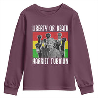 Harriet Tubman Youth Sweatshirt Liberty Or Death Women Empowerment Quote - Wonder Print Shop