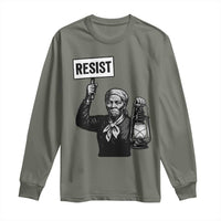 Harriet Tubman Says Resist Long Sleeve Shirt Women Empowerment Quote - Wonder Print Shop