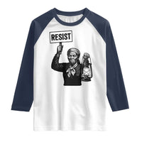 Harriet Tubman Says Resist Raglan Shirt Women Empowerment Quote - Wonder Print Shop