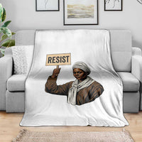 Funny Harriet Tubman Says Resist Throw Blanket Black Pride Inspiration Gift - Wonder Print Shop