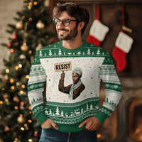 Funny Harriet Tubman Says Resist Ugly Christmas Sweater Black Pride Inspiration Gift - Wonder Print Shop