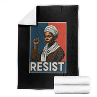 Funny Harriet Tubman Says Resist Throw Blanket Strong Black Woman Leader - Wonder Print Shop