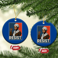 Funny Harriet Tubman Says Resist Ceramic Ornament Strong Black Woman Leader - Wonder Print Shop