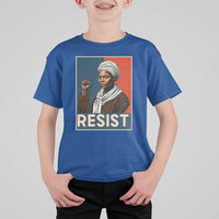 Funny Harriet Tubman Says Resist T Shirt For Kid Strong Black Woman Leader - Wonder Print Shop