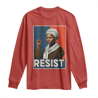 Funny Harriet Tubman Says Resist Long Sleeve Shirt Strong Black Woman Leader - Wonder Print Shop