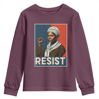 Funny Harriet Tubman Says Resist Youth Sweatshirt Strong Black Woman Leader - Wonder Print Shop