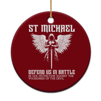 Saint Michael Defend Us In Battle Ceramic Ornament Christian Faith Gift