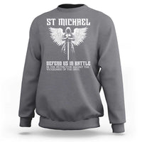 Saint Michael Defend Us In Battle Sweatshirt Christian Faith Gift